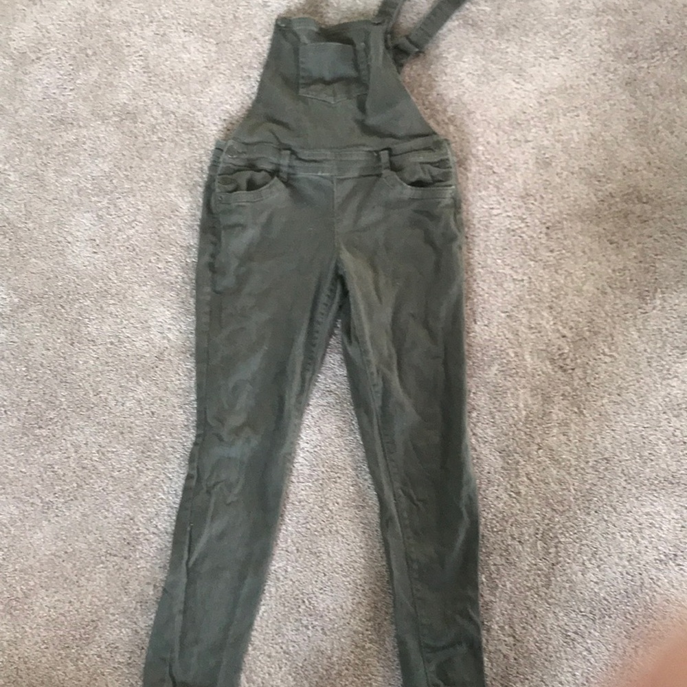 Olive overalls